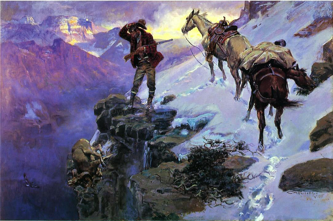 Charles Marion Russell Meat's Not Meat Till It's in the Pan - Hand Painted Oil Painting