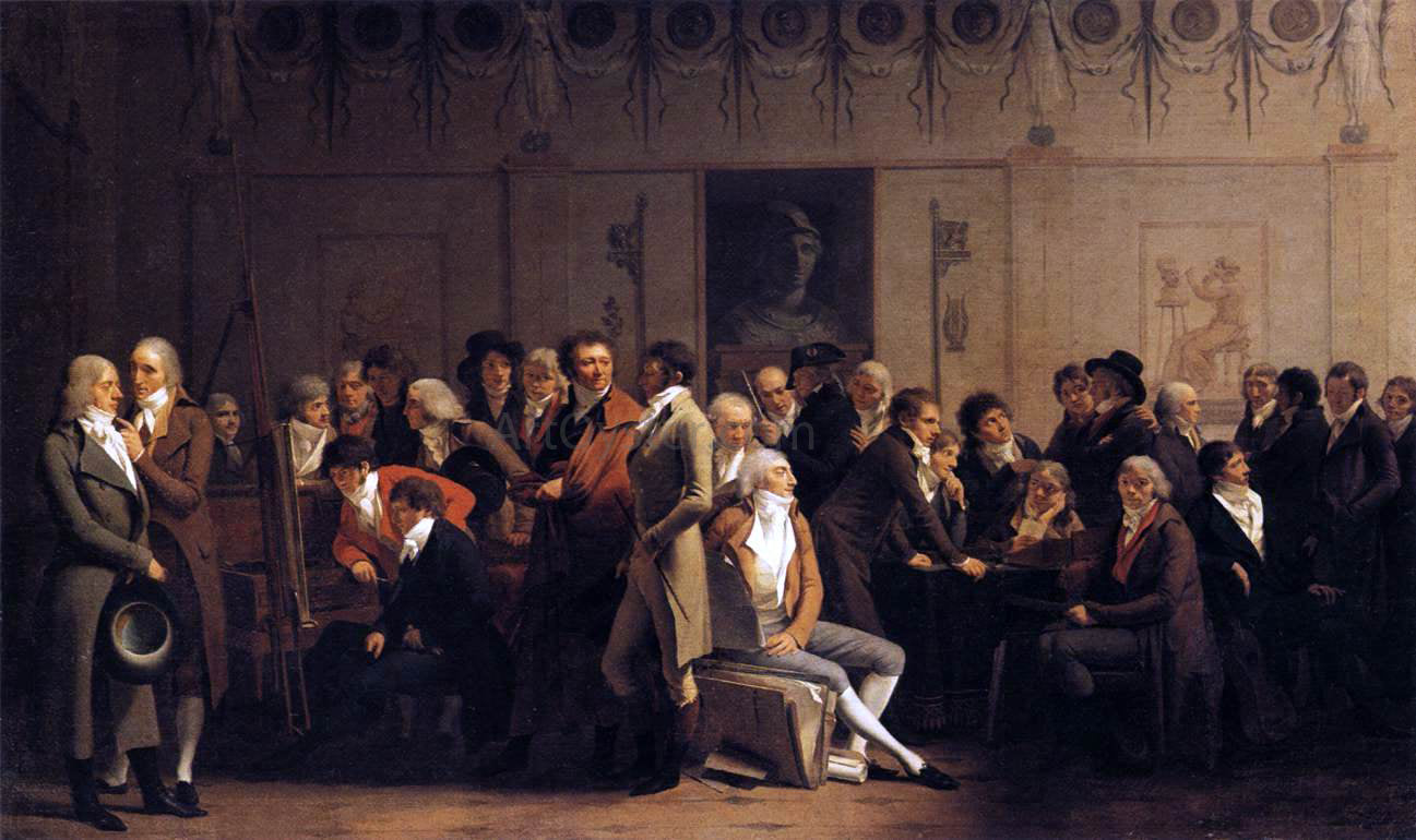 Louis Leopold Boilly Meeting of Artists in Isabey's Studio - Hand Painted Oil Painting