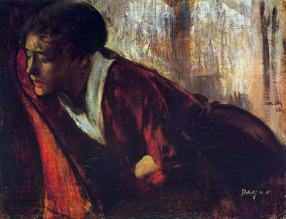 Edgar Degas Melancholy - Hand Painted Oil Painting