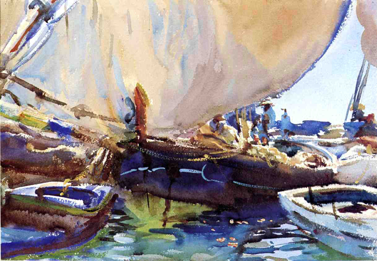 John Singer Sargent Melon Boats - Hand Painted Oil Painting