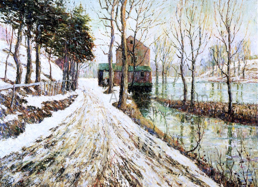 Ernest Lawson Melting Snow - Hand Painted Oil Painting