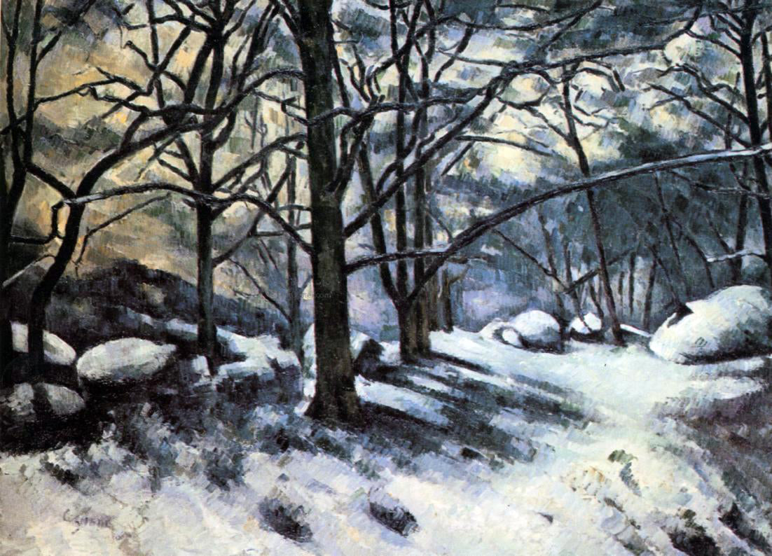 Paul Cezanne Melting Snow, Fontainbleau - Hand Painted Oil Painting