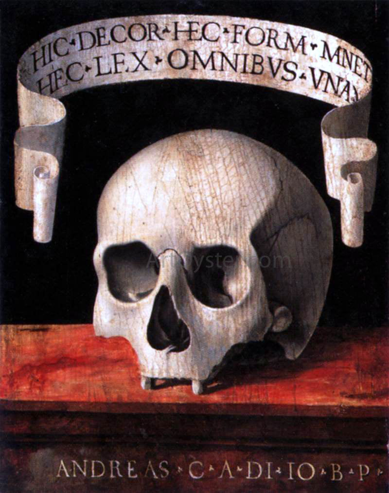 Andrea Previtali Memento Mori (verso) - Hand Painted Oil Painting