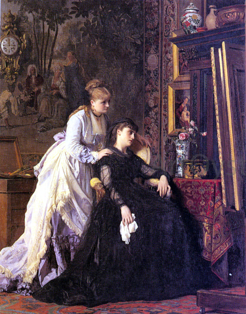 Charles Baugniet Memories - Hand Painted Oil Painting