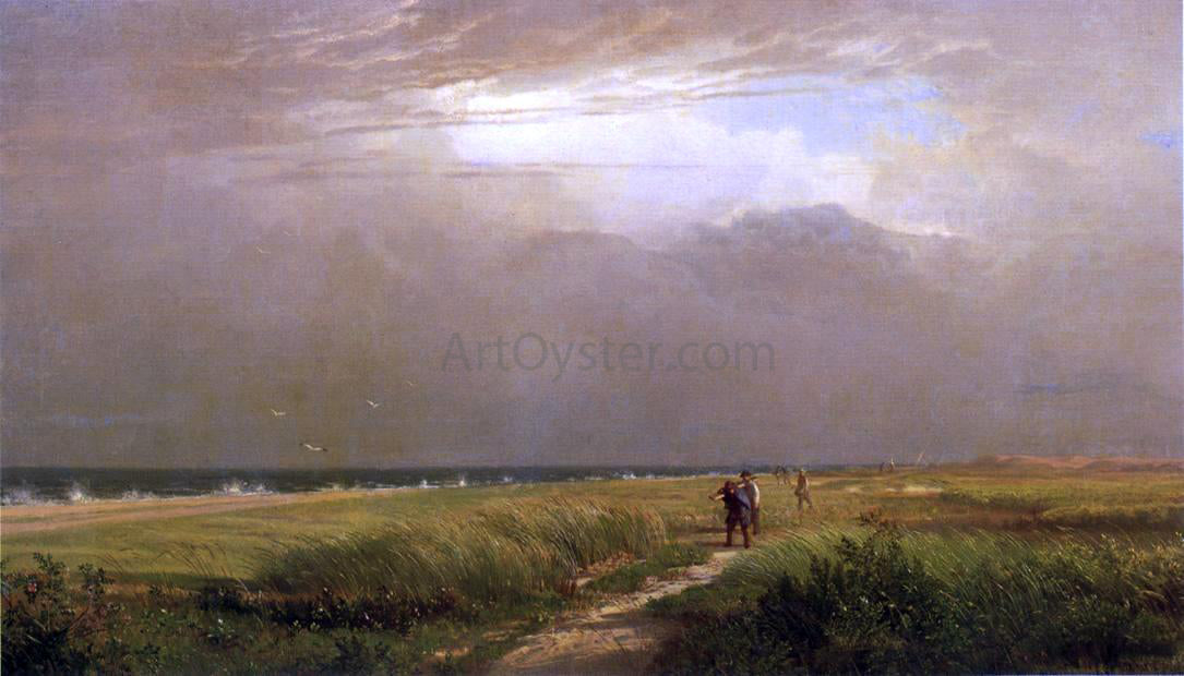 William Trost Richards Men on the Shore - Hand Painted Oil Painting