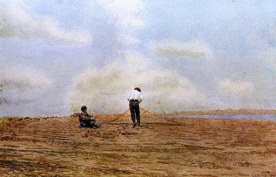 Thomas Eakins Mending the Net - Hand Painted Oil Painting