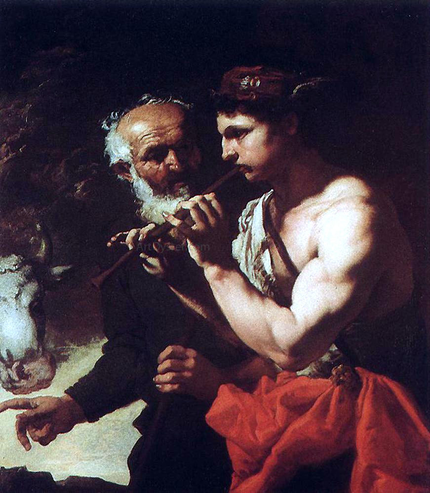  Johann Karl Loth Mercury Piping to Argus - Hand Painted Oil Painting