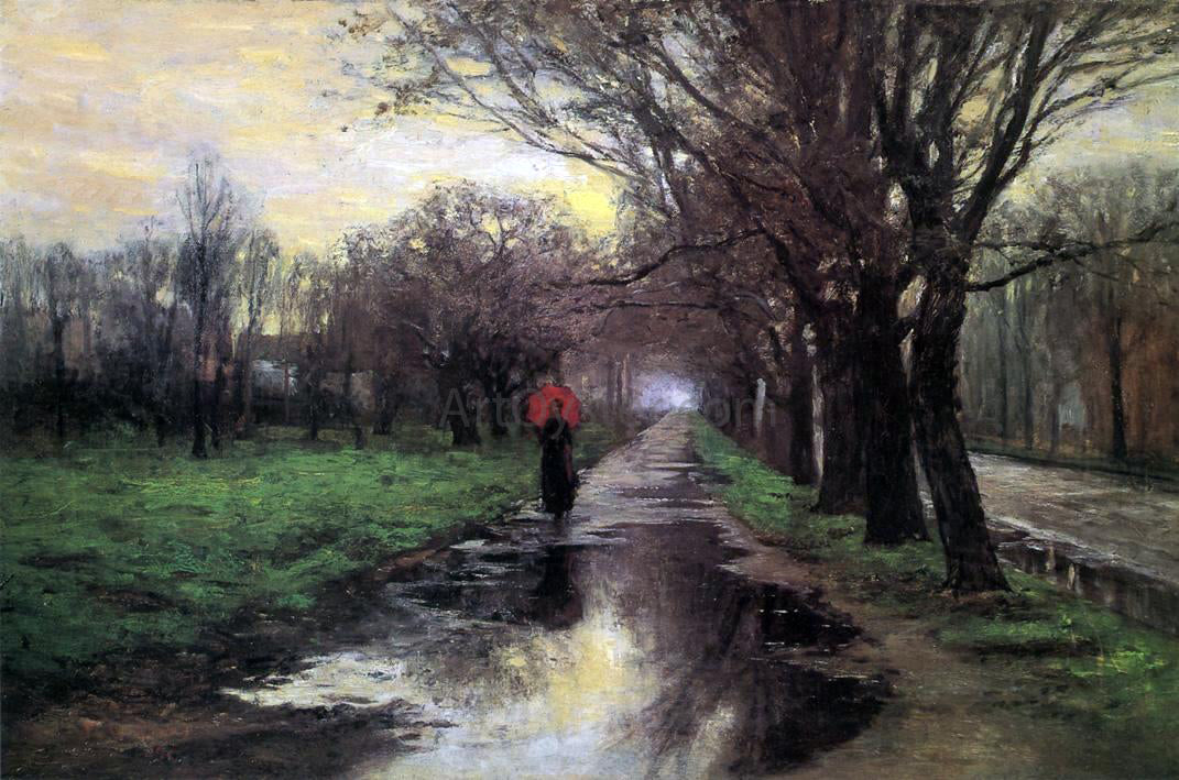 Theodore Clement Steele Meridian Street, Thawing Weather - Hand Painted Oil Painting