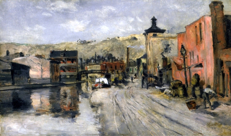 John Twachtman Miami Canal, Cincinnati - Hand Painted Oil Painting