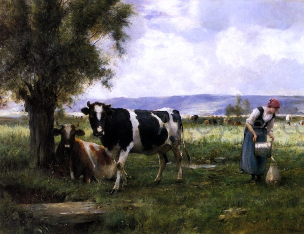 Julien Dupre Milking Hour - Hand Painted Oil Painting