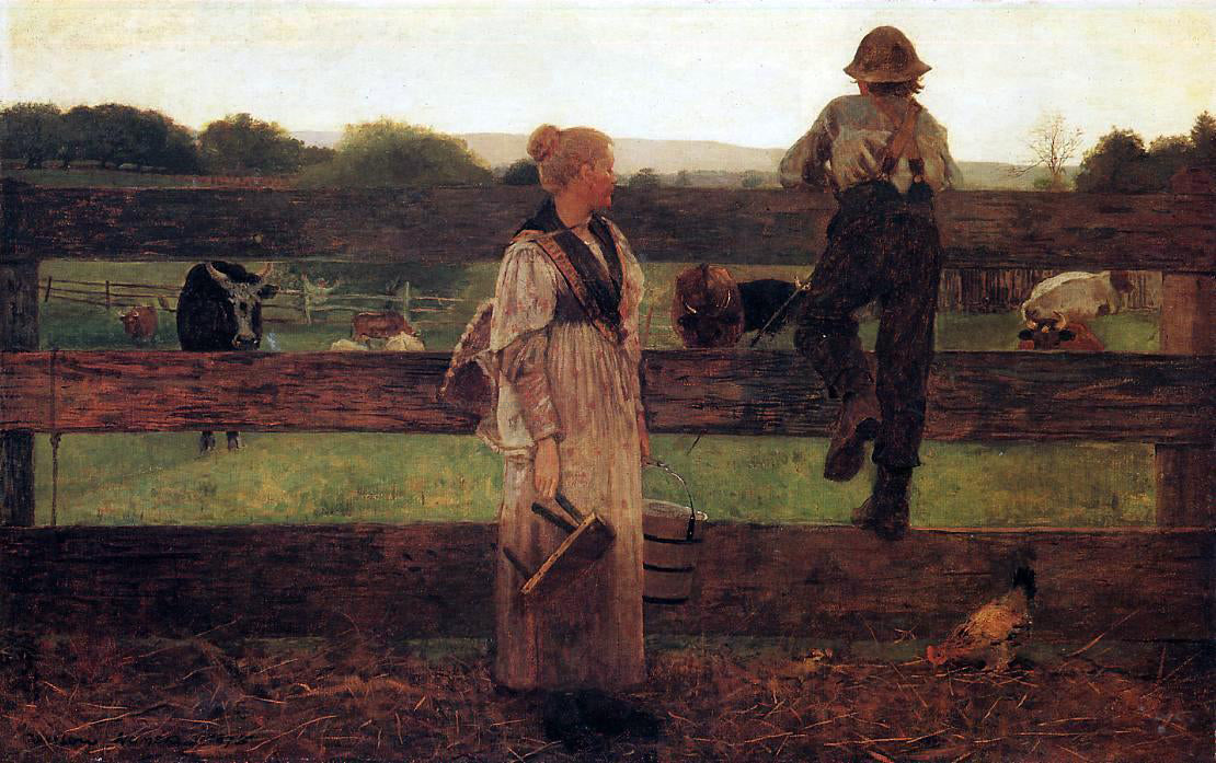 Winslow Homer Milking Time - Hand Painted Oil Painting