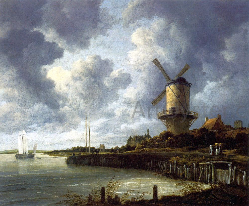 Jacob Van Ruisdael Mill at Wijk near Duursteede - Hand Painted Oil Painting