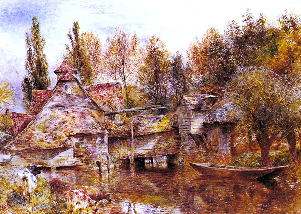 William Huggins Mill on the Thames, Mapledurham - Hand Painted Oil Painting