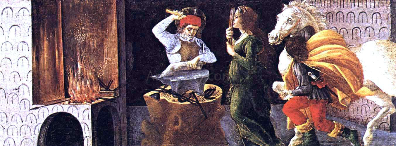 Sandro Botticelli Miracle of St Eligius (San Marco Altarpiece) - Hand Painted Oil Painting