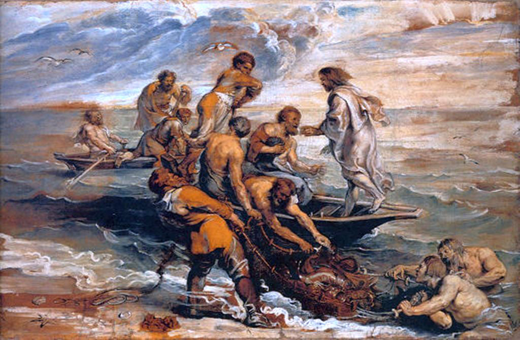  Peter Paul Rubens Miraculous Fishing - Hand Painted Oil Painting