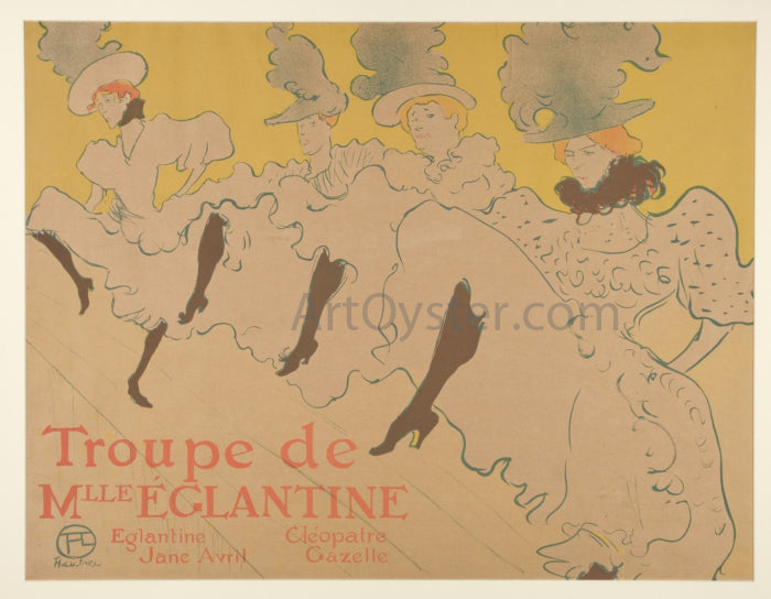 Henri De Toulouse-Lautrec Miss Eglantine Troupe - Hand Painted Oil Painting