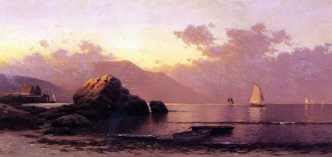 Alfred Thompson Bricher Misty Day, Grand Manan - Hand Painted Oil Painting