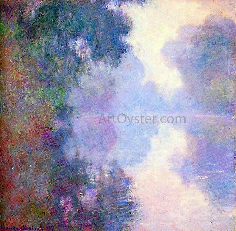  Claude Oscar Monet Misty morning on the Seine - Hand Painted Oil Painting