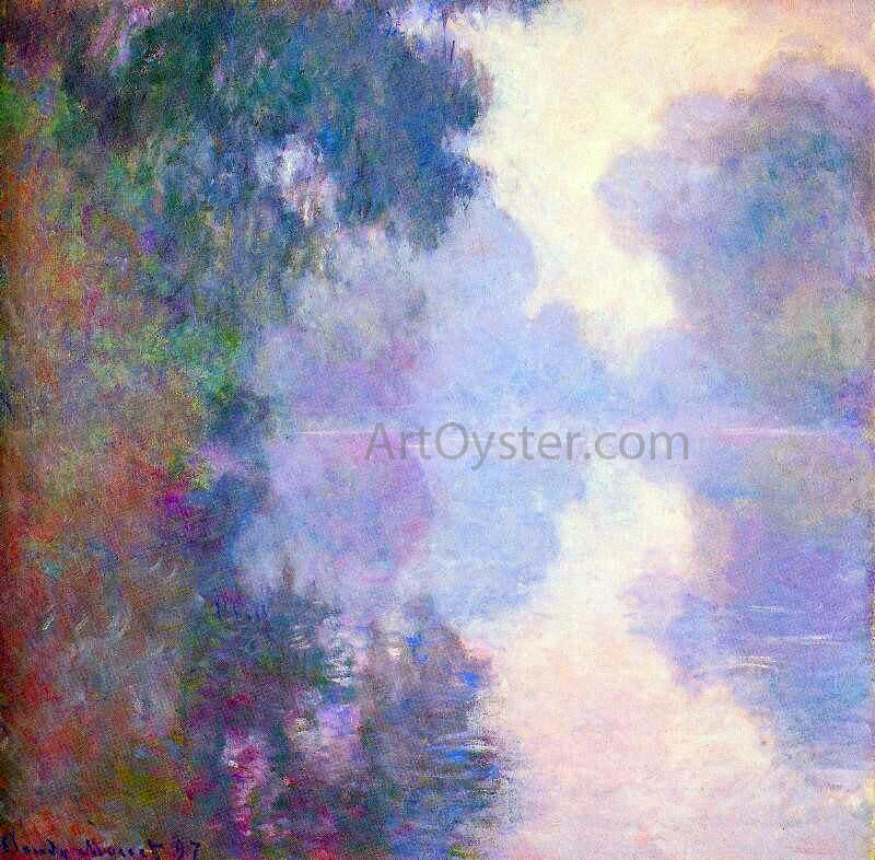 Claude Oscar Monet Misty morning on the Seine - Hand Painted Oil Painting