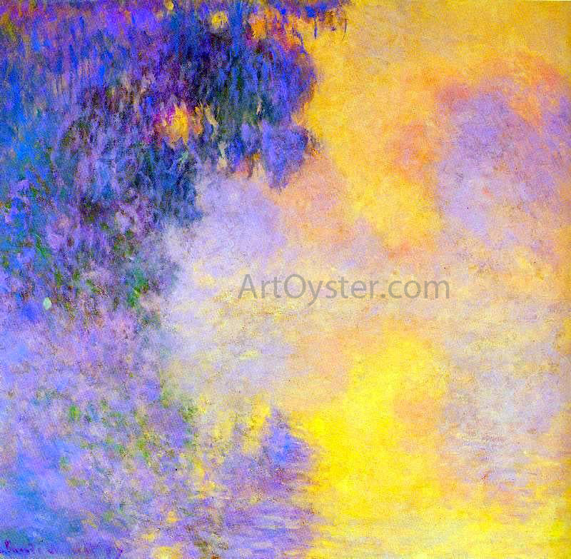 Claude Oscar Monet Misty Morning on the Seine Sunrise - Hand Painted Oil Painting