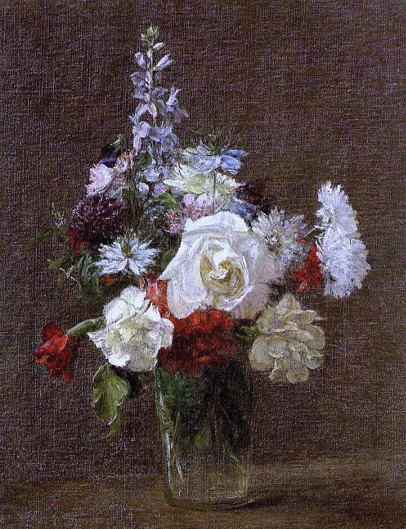  Henri Fantin-Latour Mixed Flowers - Hand Painted Oil Painting