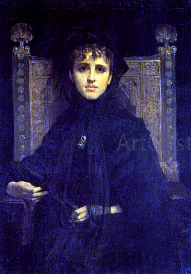 Jules-Elie Delauney Mme. Georges Bizet - Hand Painted Oil Painting