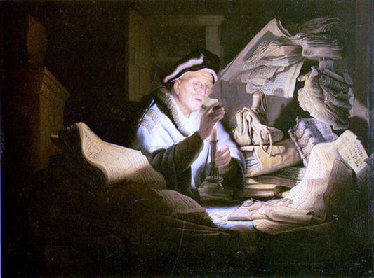  Rembrandt Van Rijn Moneychanger - Hand Painted Oil Painting