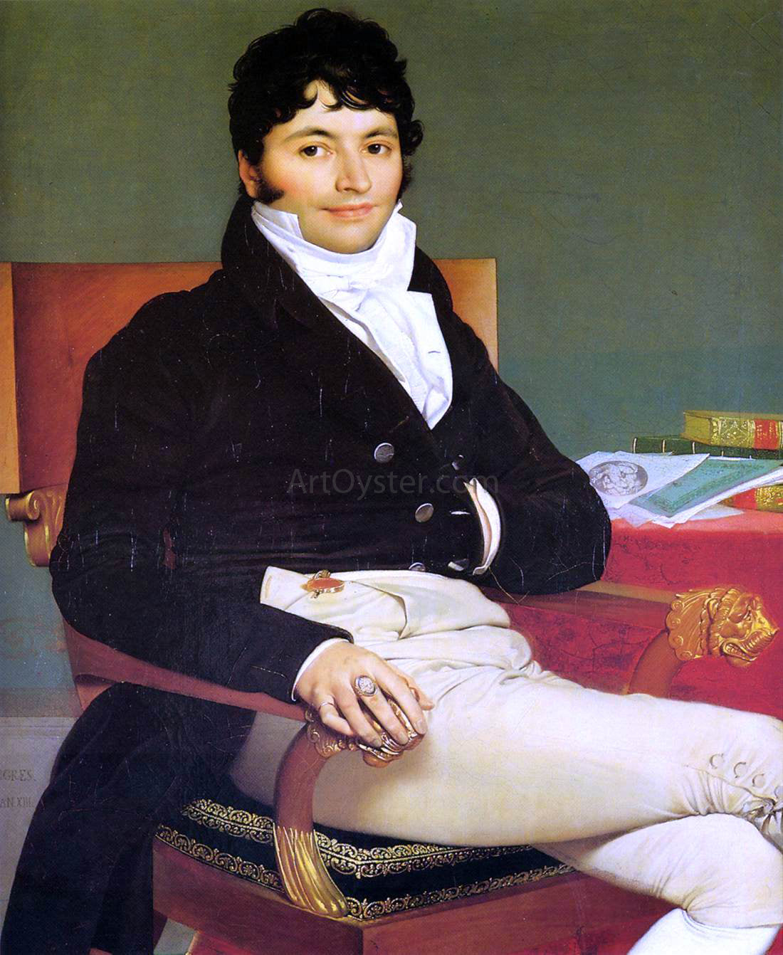 Jean-Auguste-Dominique Ingres Monsieur Riviere - Hand Painted Oil Painting