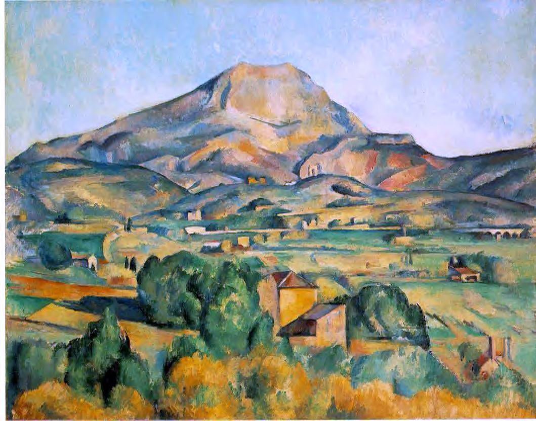 Paul Cezanne A Mont Sainte-Victoire (Barnes) Scene - Hand Painted Oil Painting