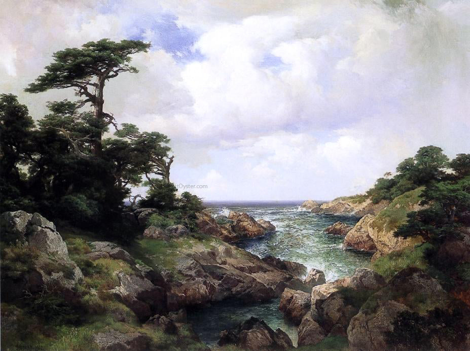 Thomas Moran Monterey Coast - Hand Painted Oil Painting