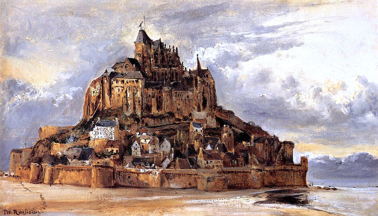 Theodore Rousseau Mont-Saint-Michel - Hand Painted Oil Painting