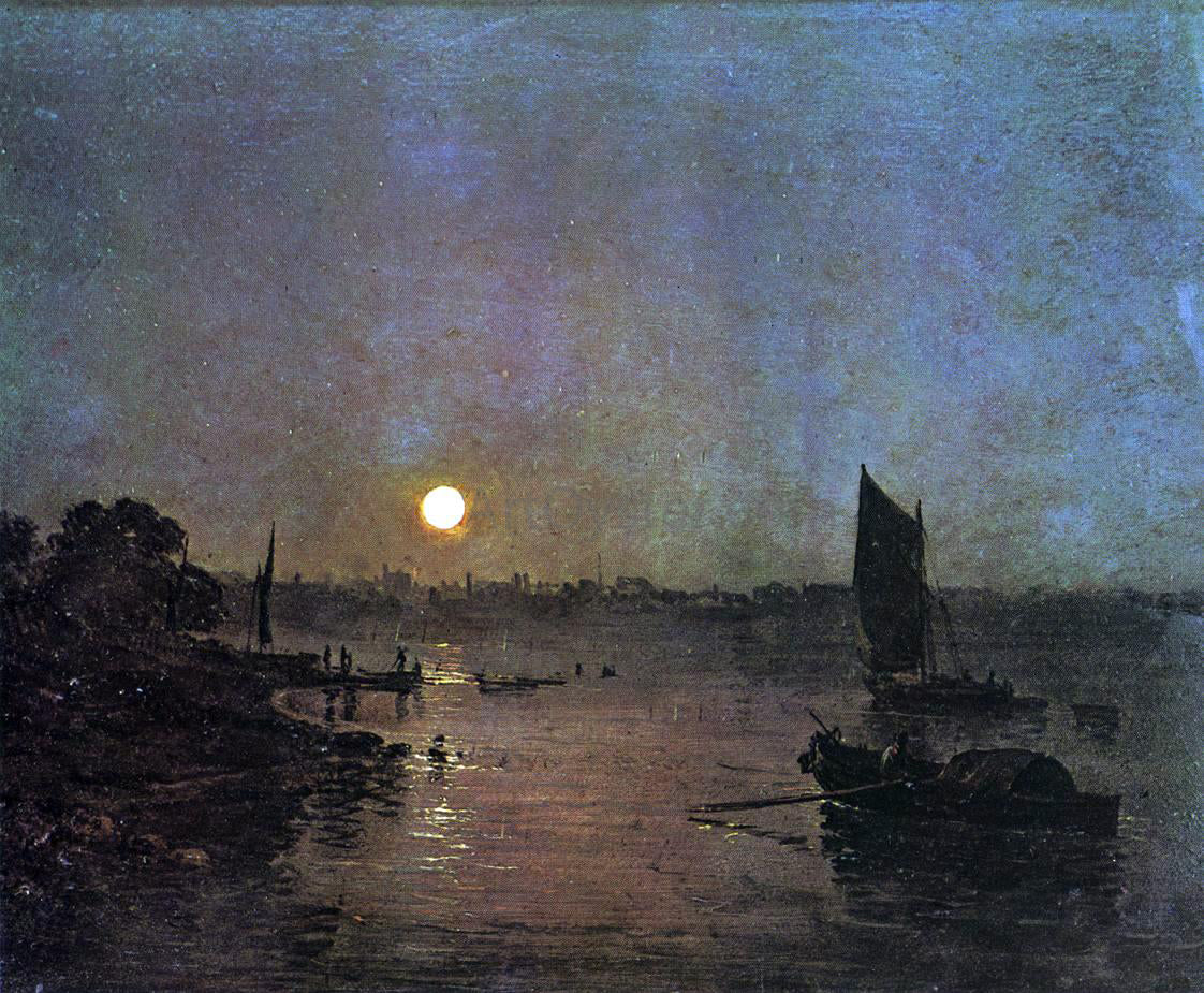 Joseph William Turner Moonlight, A Study at Millbank - Hand Painted Oil Painting