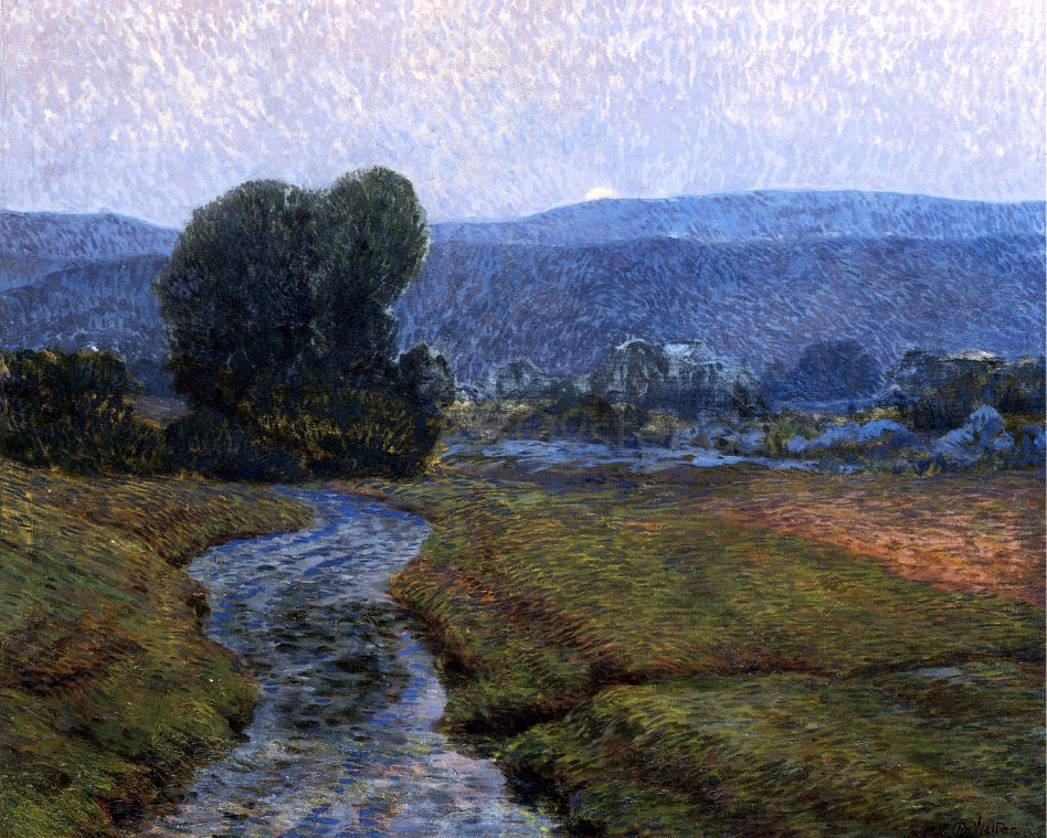 Christian Walker Moonlight on the Catskills - Hand Painted Oil Painting