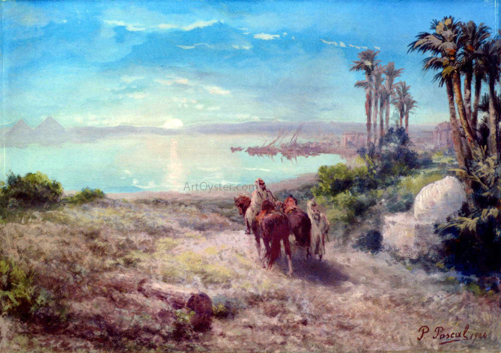  Paul Pascal Moonlight on the Nile - Hand Painted Oil Painting