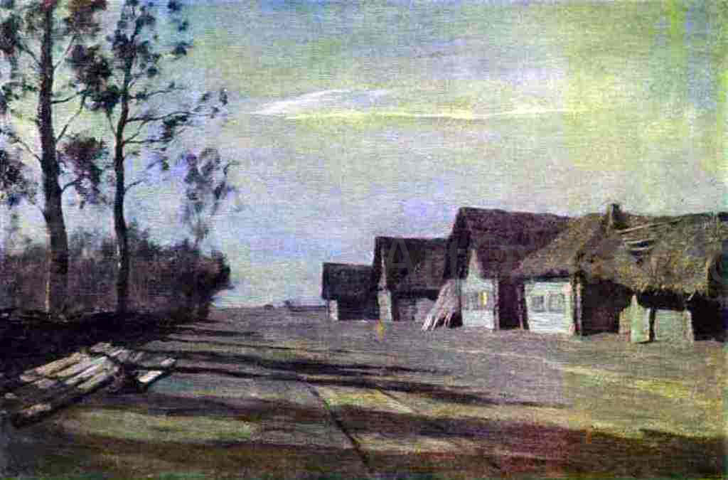Isaac Ilich Levitan Moonlit Night, A Village - Hand Painted Oil Painting