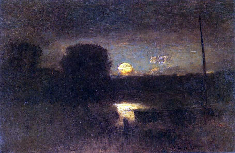 George Inness Moonrise - Hand Painted Oil Painting