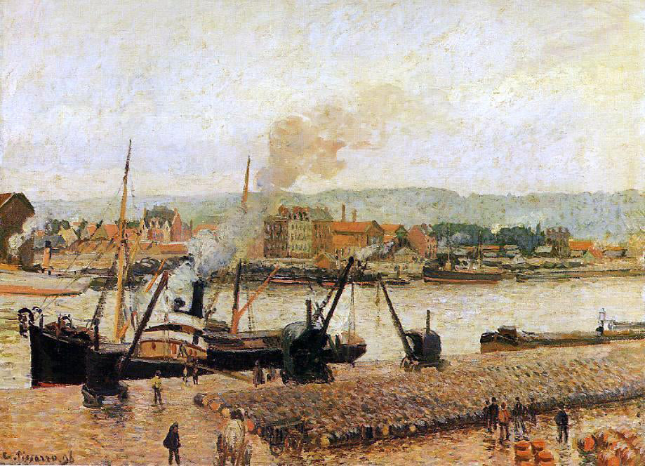 Camille Pissarro Morning, after the Rain, Rouen - Hand Painted Oil Painting