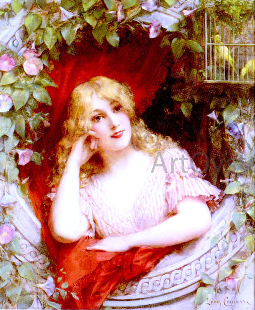 Leon Francois Comerre Morning Glories - Hand Painted Oil Painting