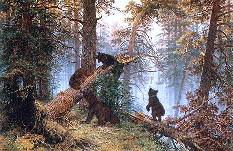 Ivan Ivanovich Shishkin Morning in the Pine-tree Forest - Hand Painted Oil Painting