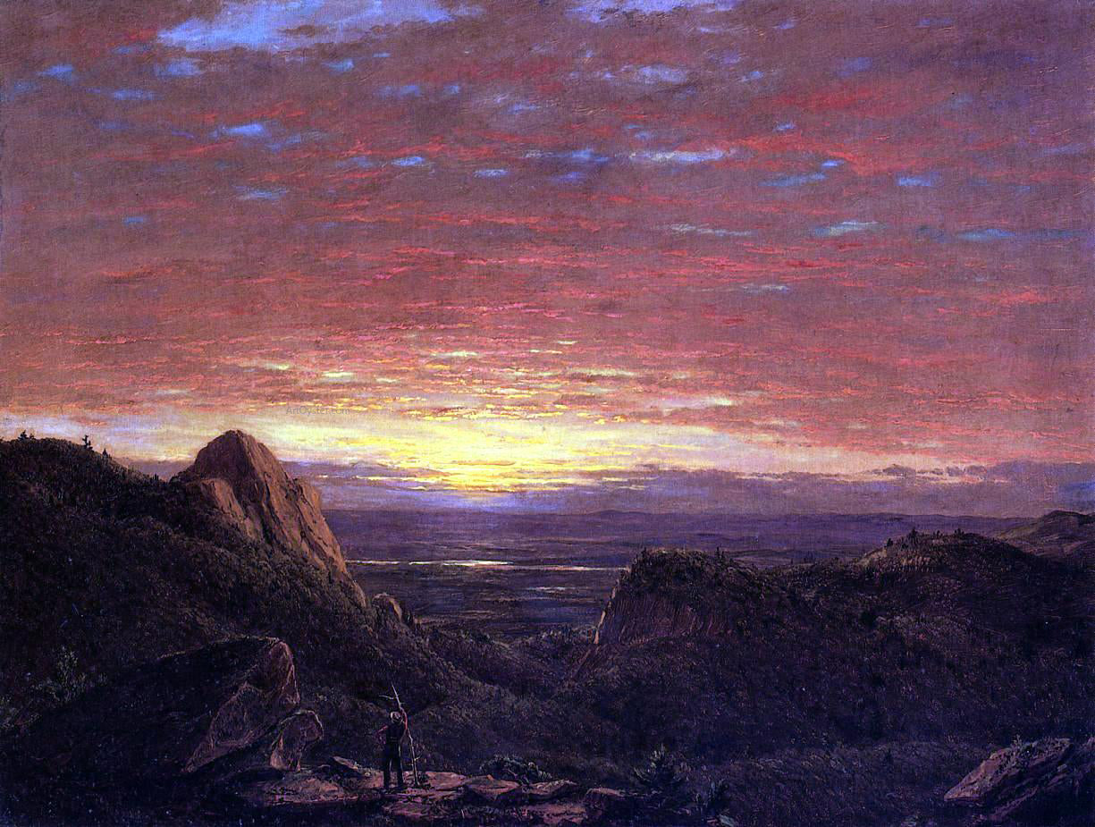  Frederic Edwin Church Morning, Looking East over the Husdon Valley from Catskill Mountains - Hand Painted Oil Painting