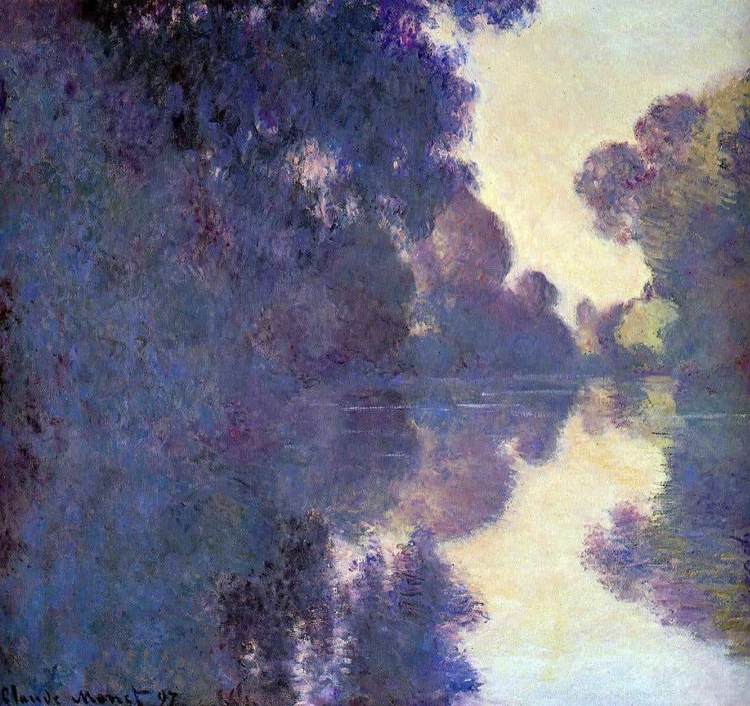 Claude Oscar Monet Morning on the Seine, Clear Weather - Hand Painted Oil Painting