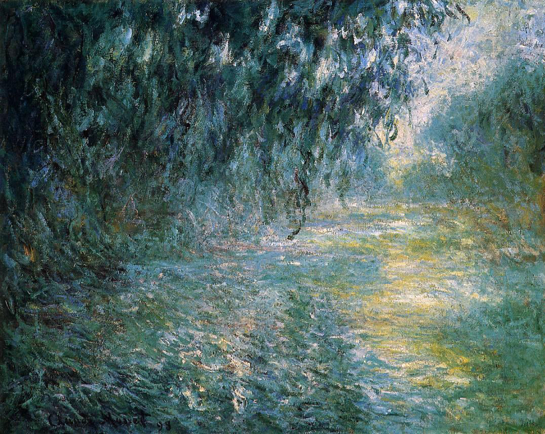 Claude Oscar Monet Morning on the Seine in the Rain - Hand Painted Oil Painting