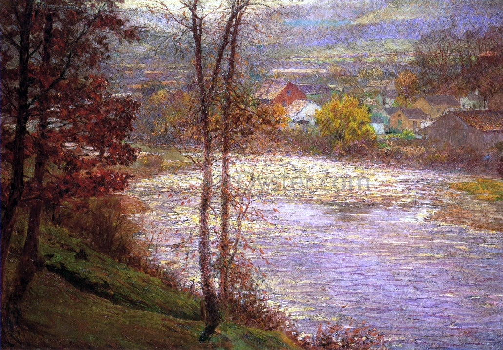 John Ottis Adams Morning on the Whitewater, Brookille, Indiana - Hand Painted Oil Painting