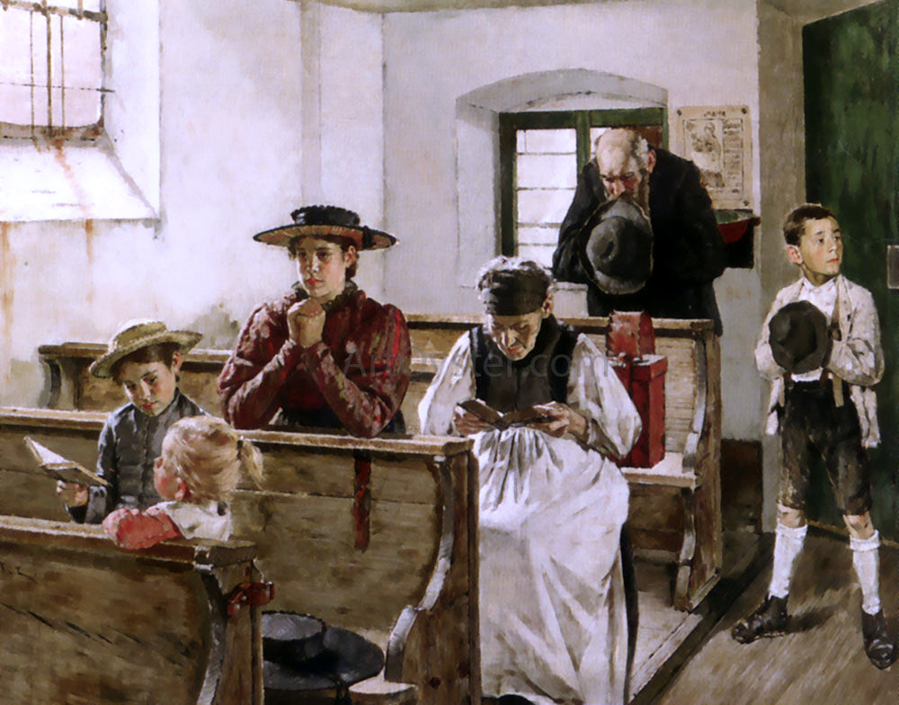 Martin Von Molitor Morning Prayers - Hand Painted Oil Painting