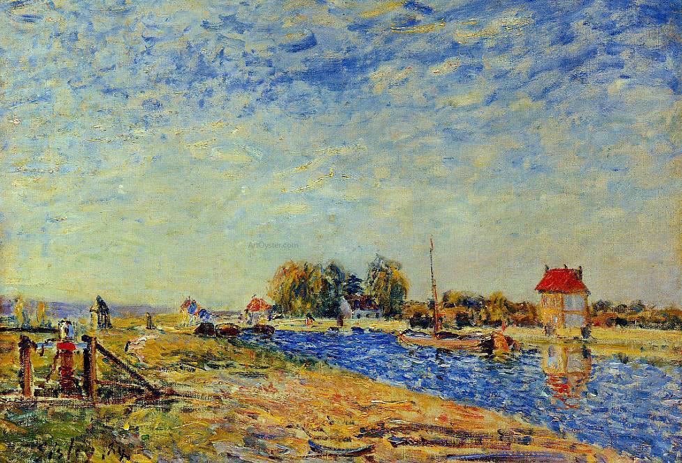 Alfred Sisley Morning Sun, Saint-Mammes - Hand Painted Oil Painting
