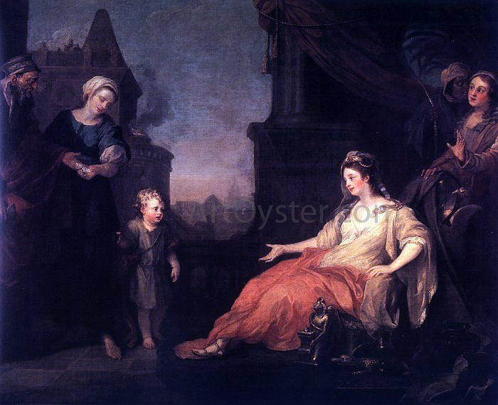William Hogarth Moses Brought Before Pharaoh's Daughter - Hand Painted Oil Painting
