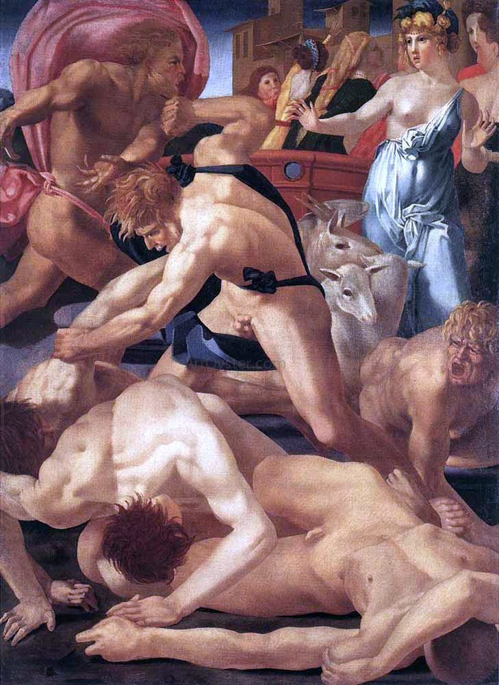 Rosso Fiorentino Moses Defending the Daughters of Jethro - Hand Painted Oil Painting