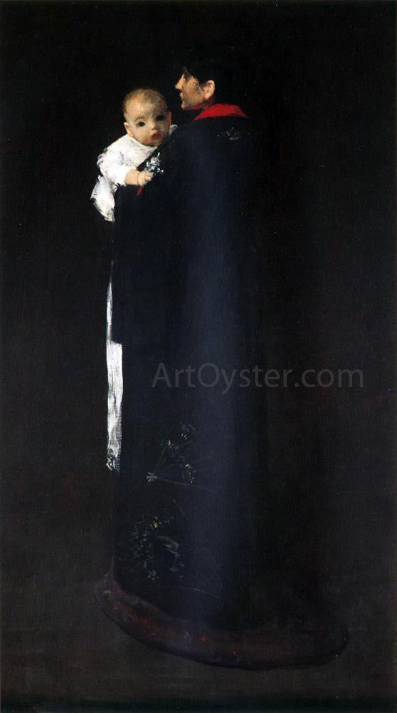 William Merritt Chase Mother and Child (also known as The First Portrait) - Hand Painted Oil Painting