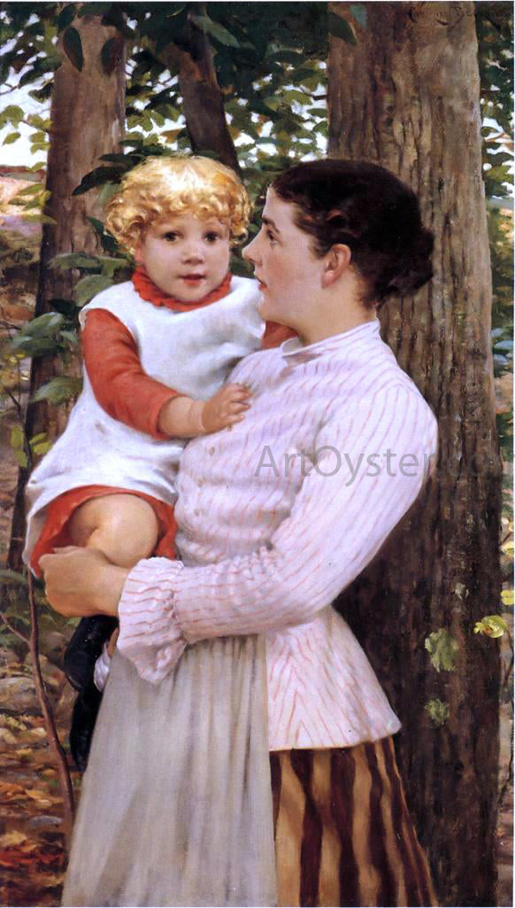James Carroll Beckwith Mother and Child - Hand Painted Oil Painting