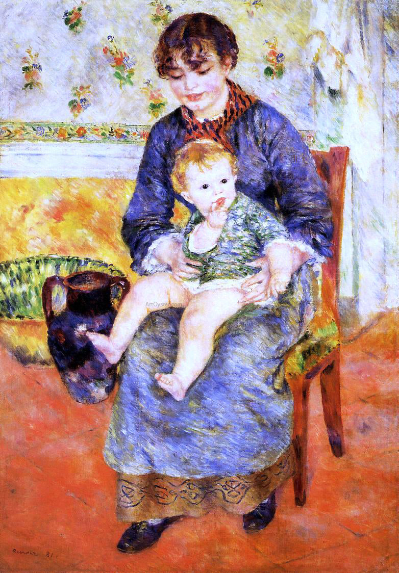 Pierre Auguste Renoir Mother and Child - Hand Painted Oil Painting